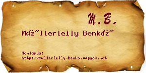 Müllerleily Benkő névjegykártya